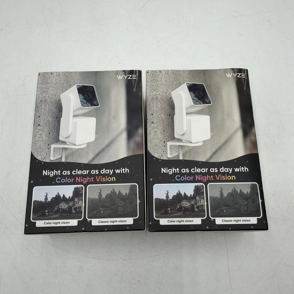Lot Of 2 Wyze Cam Pan Indoor Outdoor Camera White WYZECPAN3 Sealed